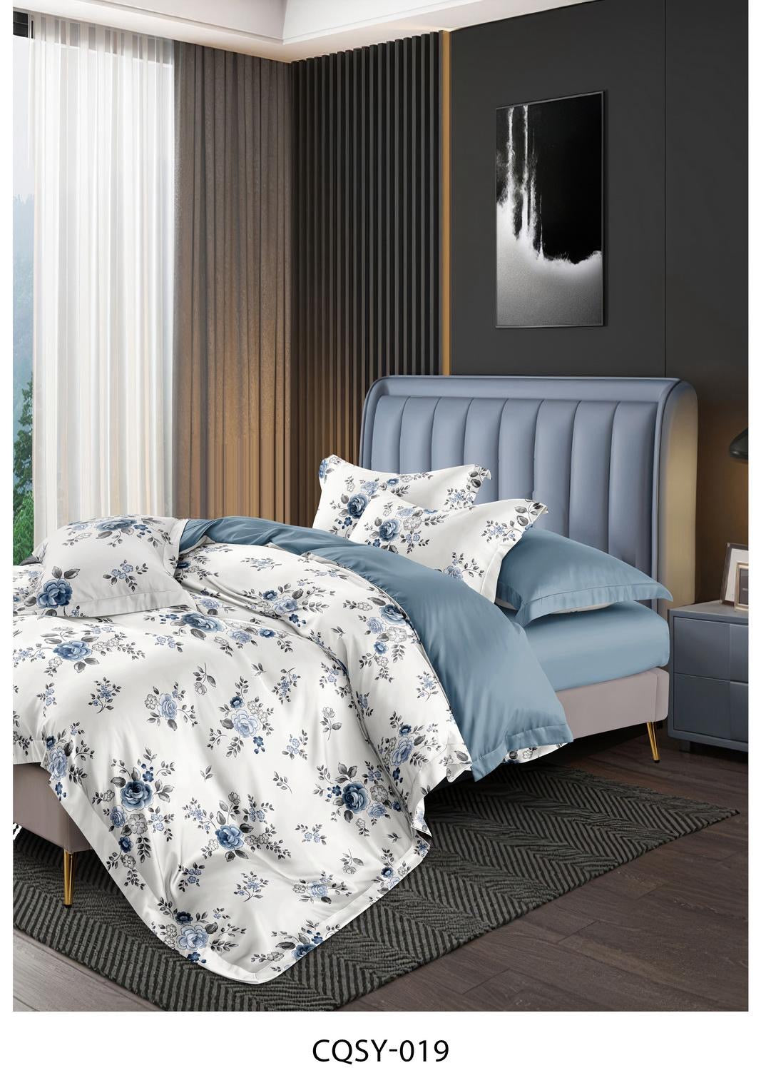 Elegant Floral King Size Comforter Set – 6 Pieces | Premium Cotton Fabric