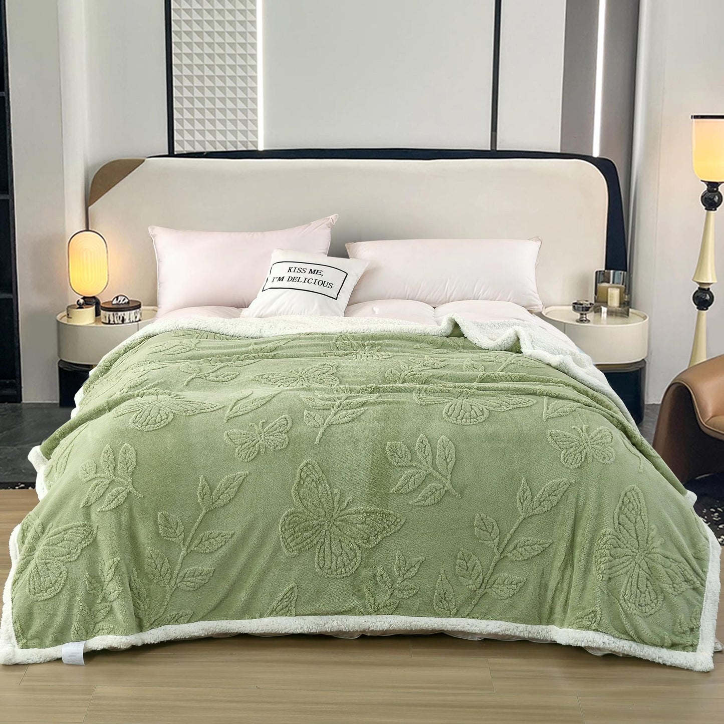 Buy 2 Get 1 Free | Butterfly Bliss: Lamb cashmere Fleece Blanket