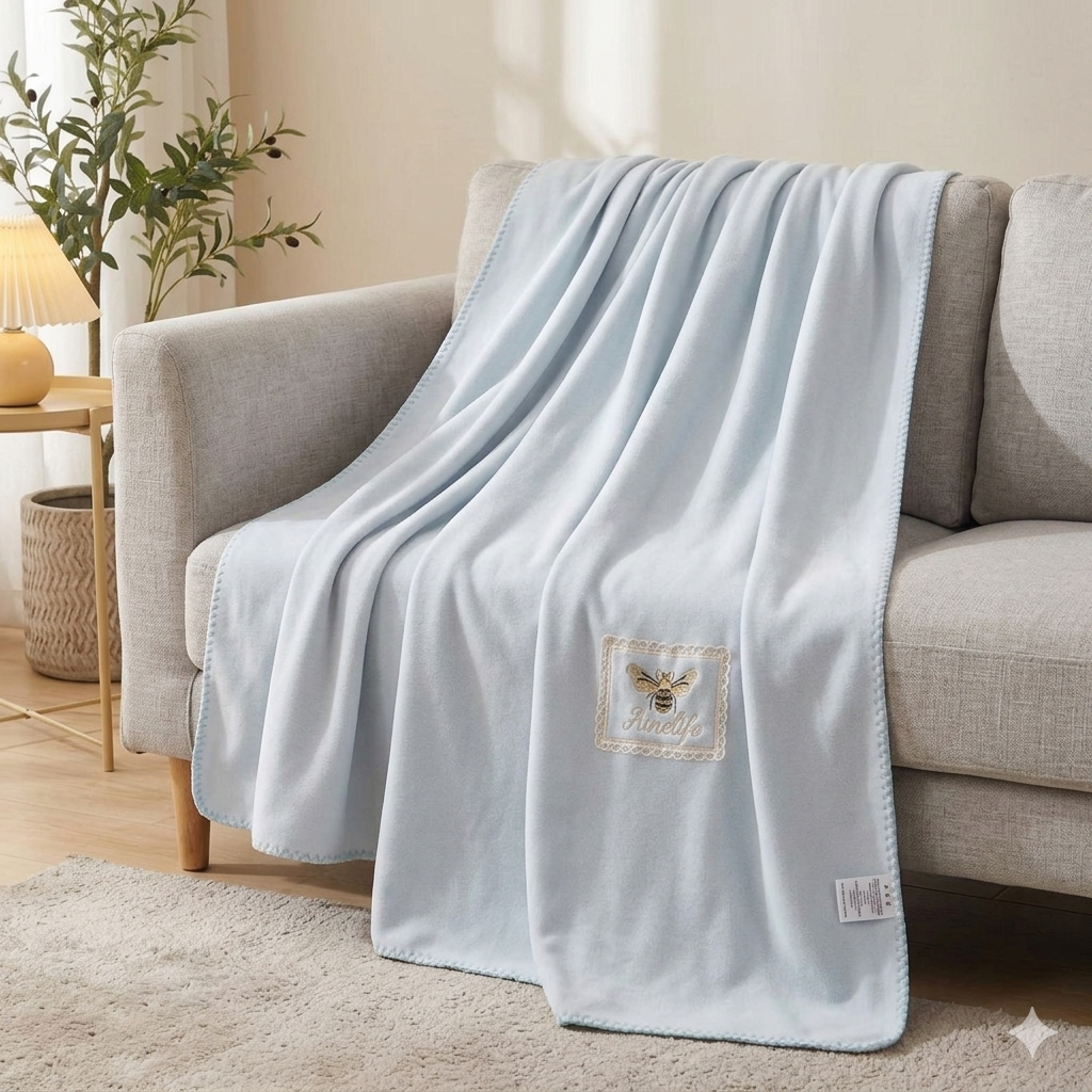 بطانية فليس ناعمة 200x230 سم – دافئة، ناعمة ومريحة