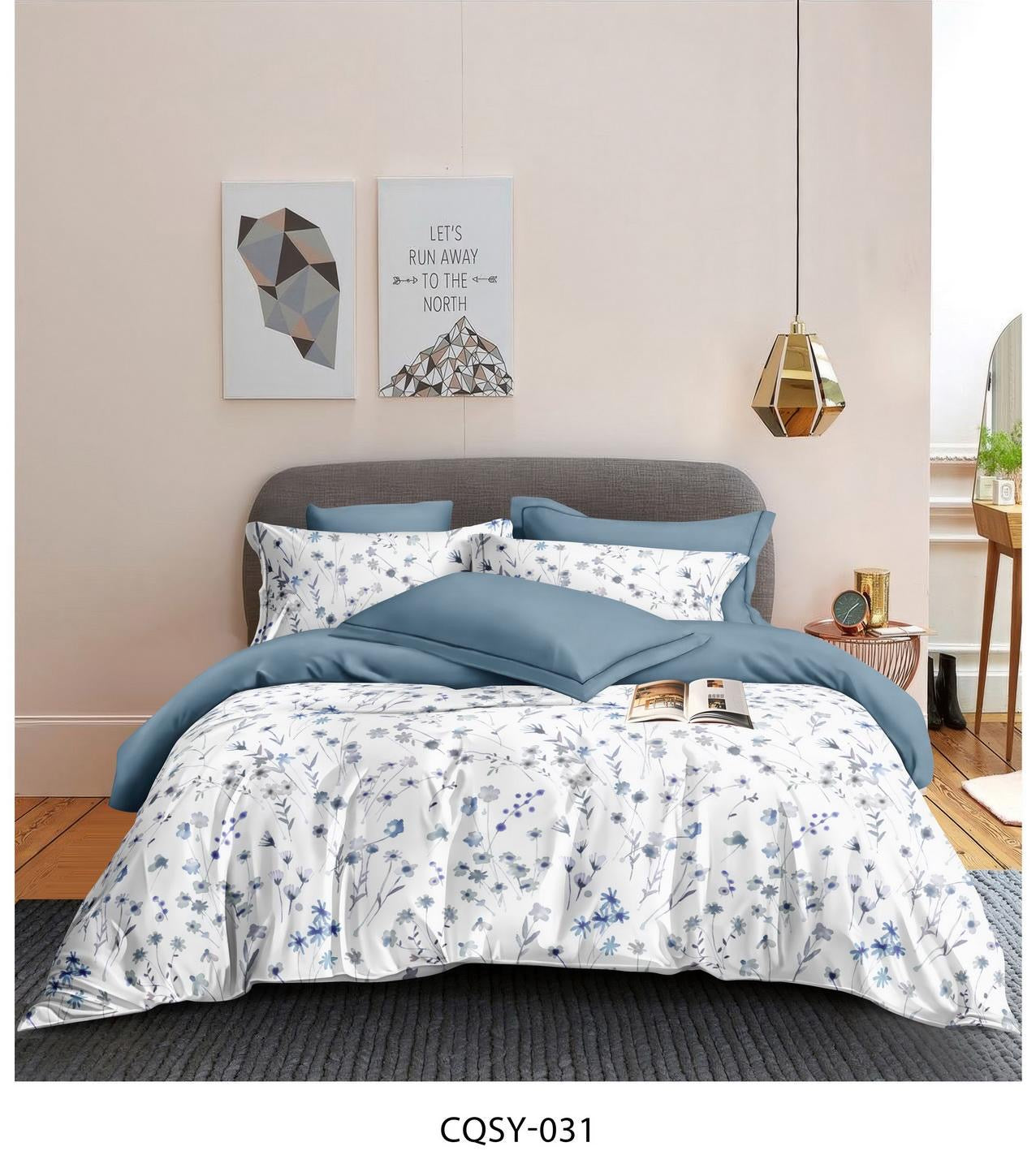 Elegant Floral King Size Comforter Set – 6 Pieces | Premium Cotton Fabric