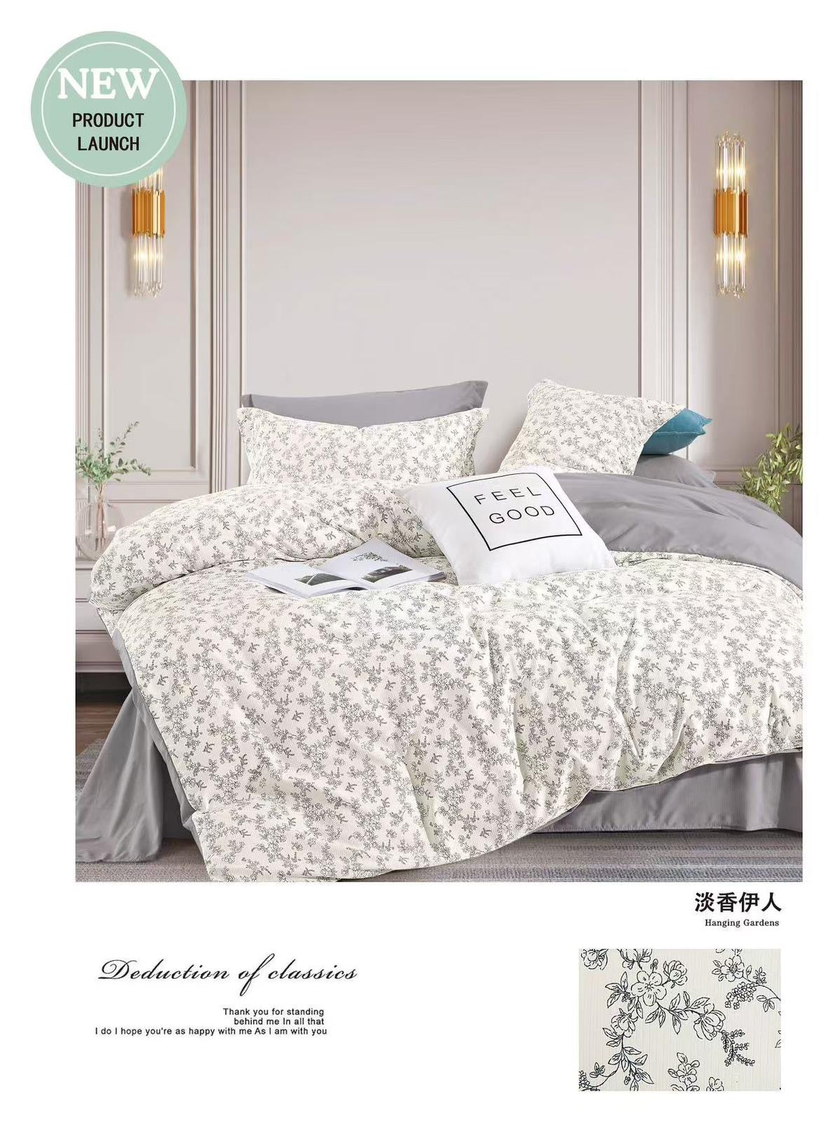 New Collection – Floral Cotton Comforter Set (Queen Size 4 Pcs set)