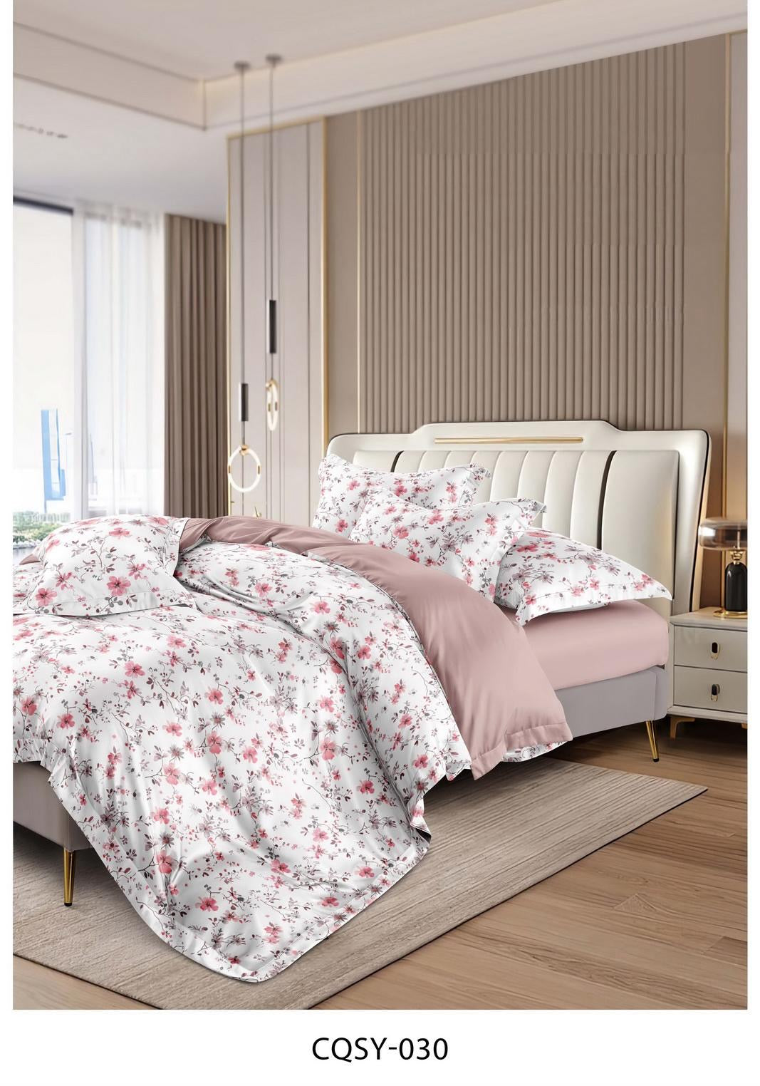 Elegant Floral King Size Comforter Set – 6 Pieces | Premium Cotton Fabric
