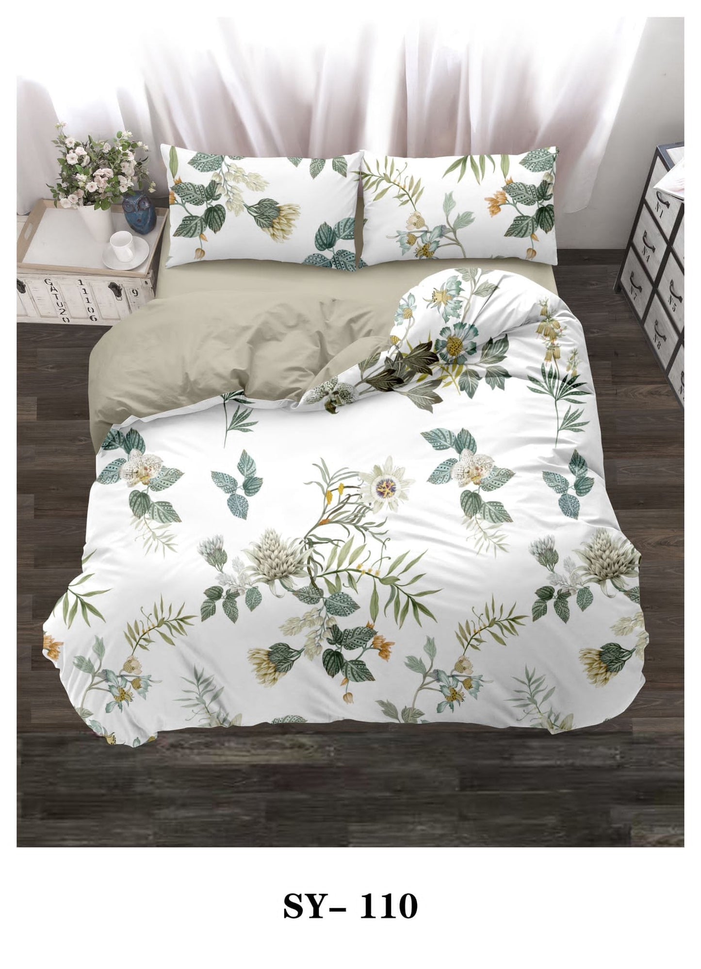 Floral King size comforter 6Pcs set - 220 x 240cm