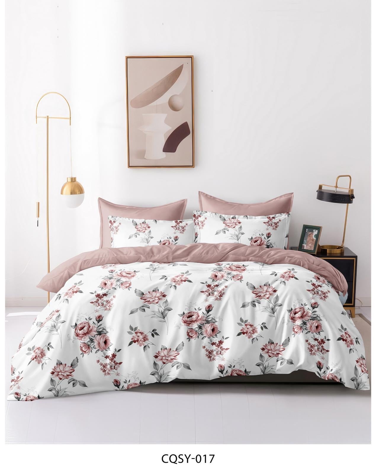 Elegant Floral King Size Comforter Set – 6 Pieces | Premium Cotton Fabric