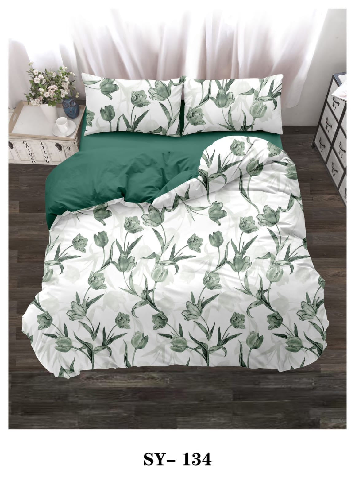 Floral King size comforter 6Pcs set - 220 x 240cm