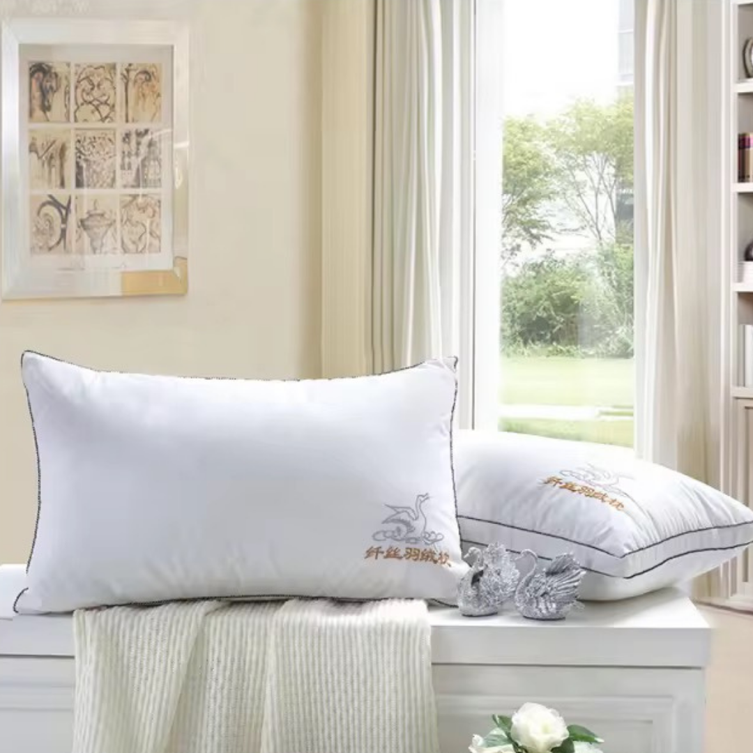 Duck Embroidery Hotel-Type pillows – 4pcs