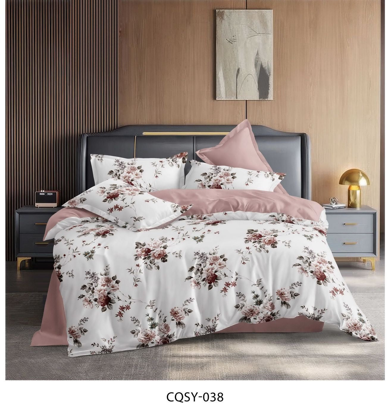 Elegant Floral King Size Comforter Set – 6 Pieces | Premium Cotton Fabric