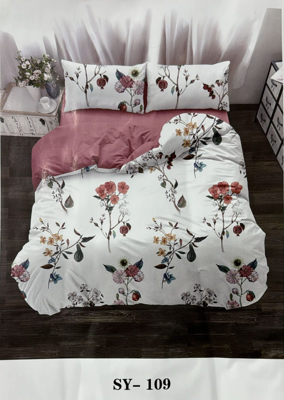 Floral King size comforter 6Pcs set - 220 x 240cm