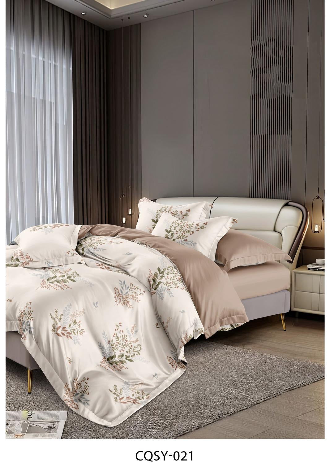 Elegant Floral King Size Comforter Set – 6 Pieces | Premium Cotton Fabric