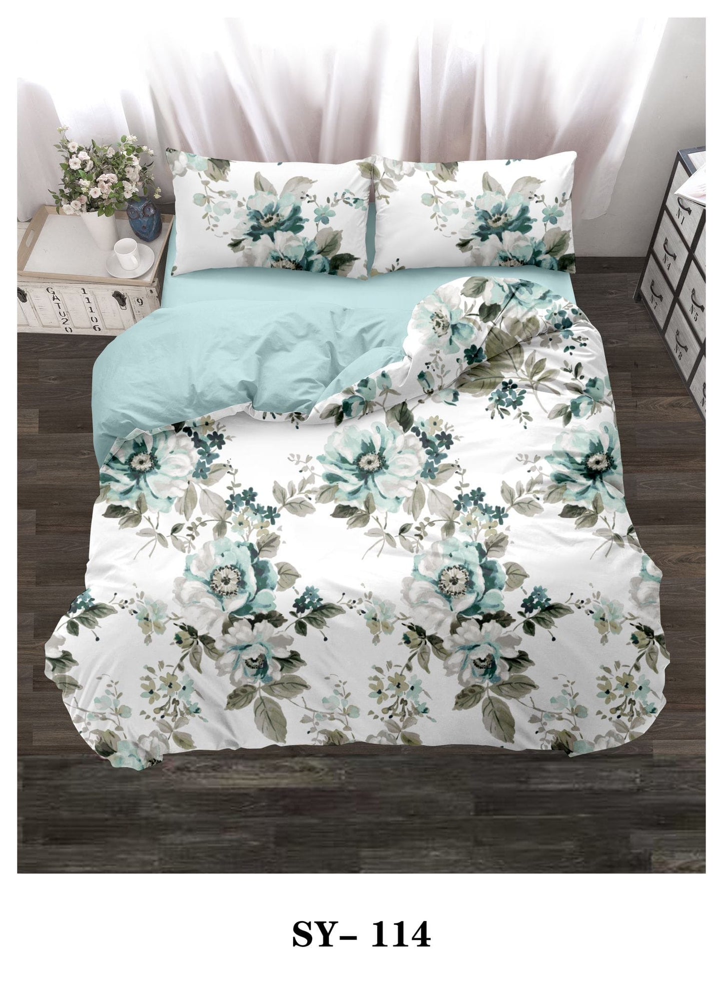 Floral King size comforter 6Pcs set - 220 x 240cm