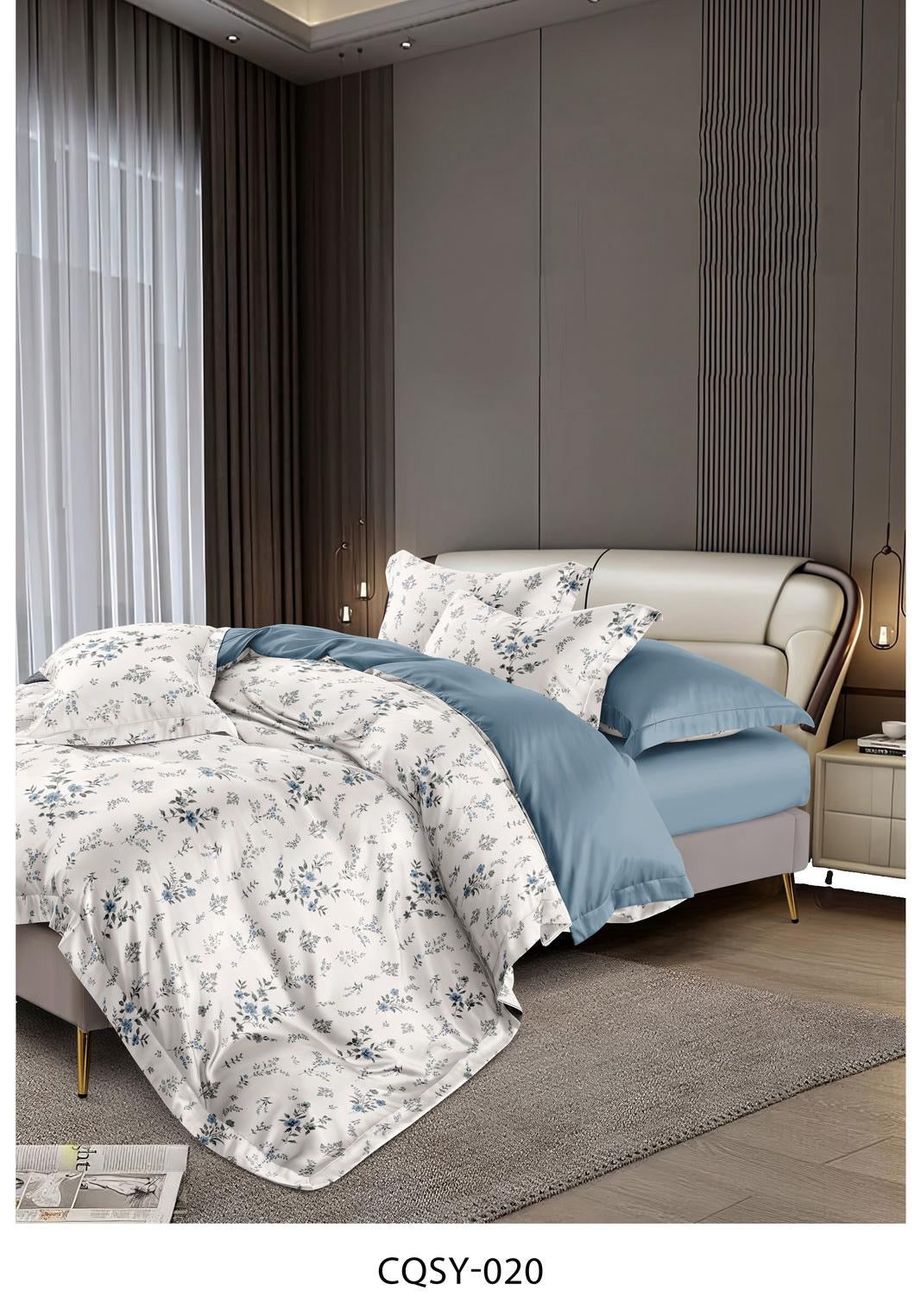 Elegant Floral King Size Comforter Set – 6 Pieces | Premium Cotton Fabric