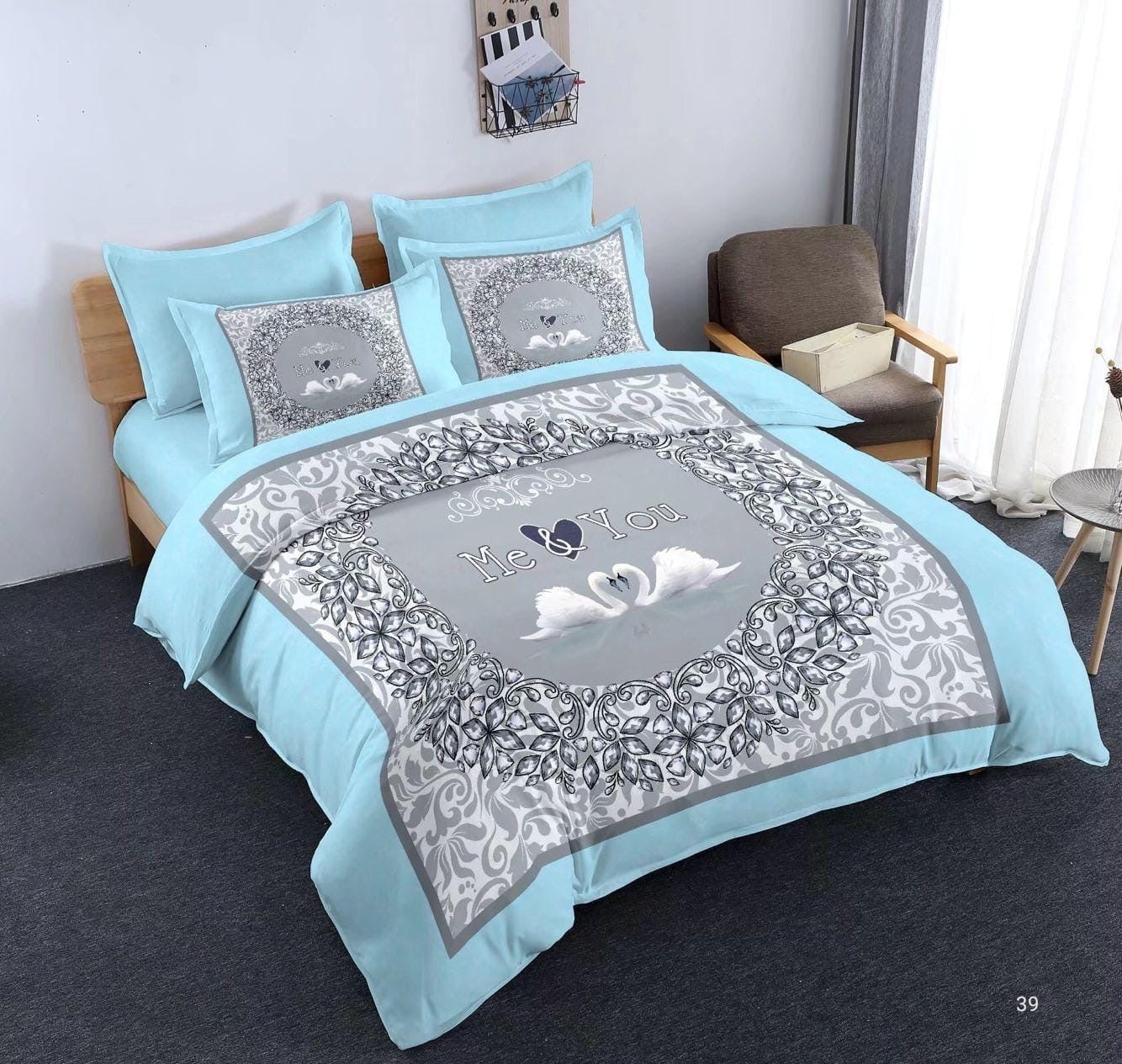 Super King size Duvet cover 6 pieces set