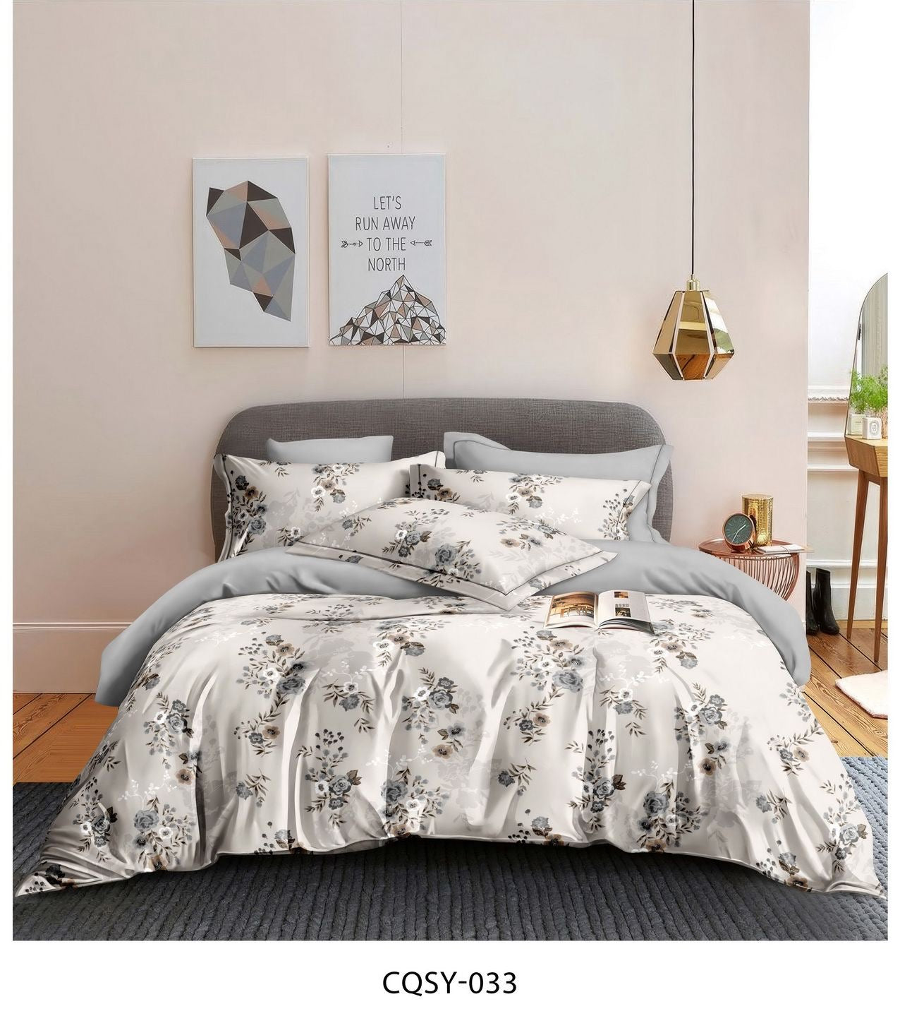 Elegant Floral King Size Comforter Set – 6 Pieces | Premium Cotton Fabric