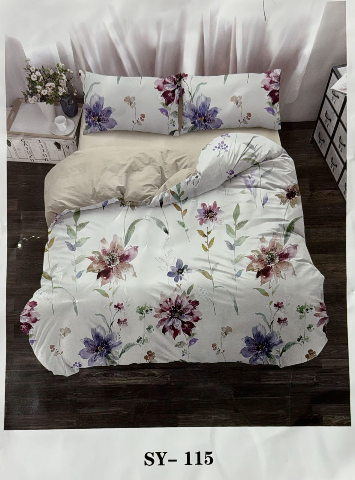 Floral King size comforter 6Pcs set - 220 x 240cm