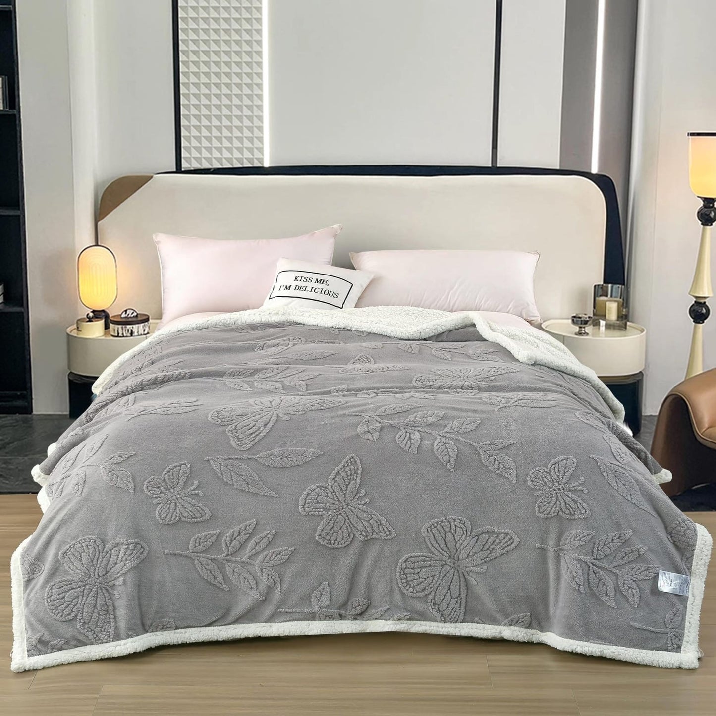 Buy 2 Get 1 Free | Butterfly Bliss: Lamb cashmere Fleece Blanket