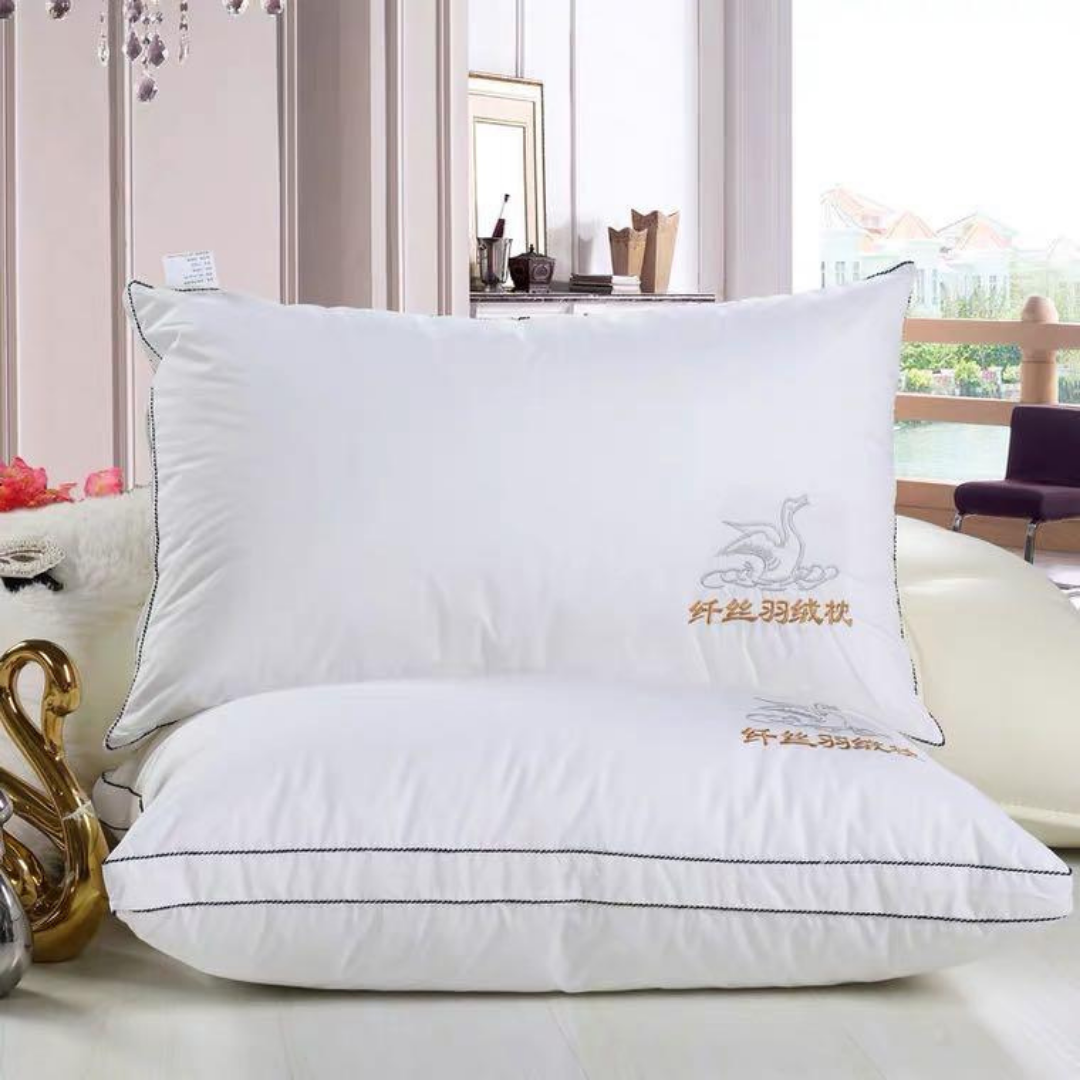 Duck Embroidery Hotel-Type pillows – 4pcs