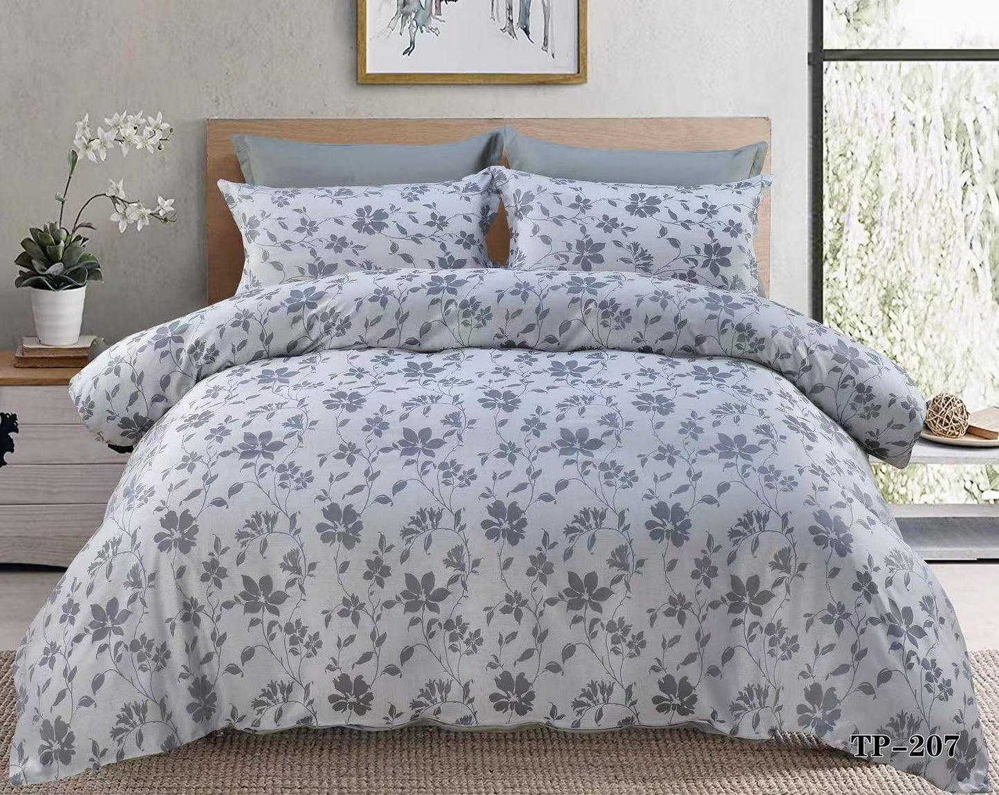 Single Size Embroidery Comforter Set – 4 Pieces