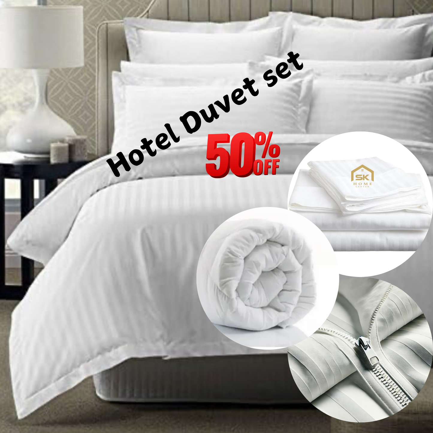 King size Duvet 7 pieces set - 220 x 240cm