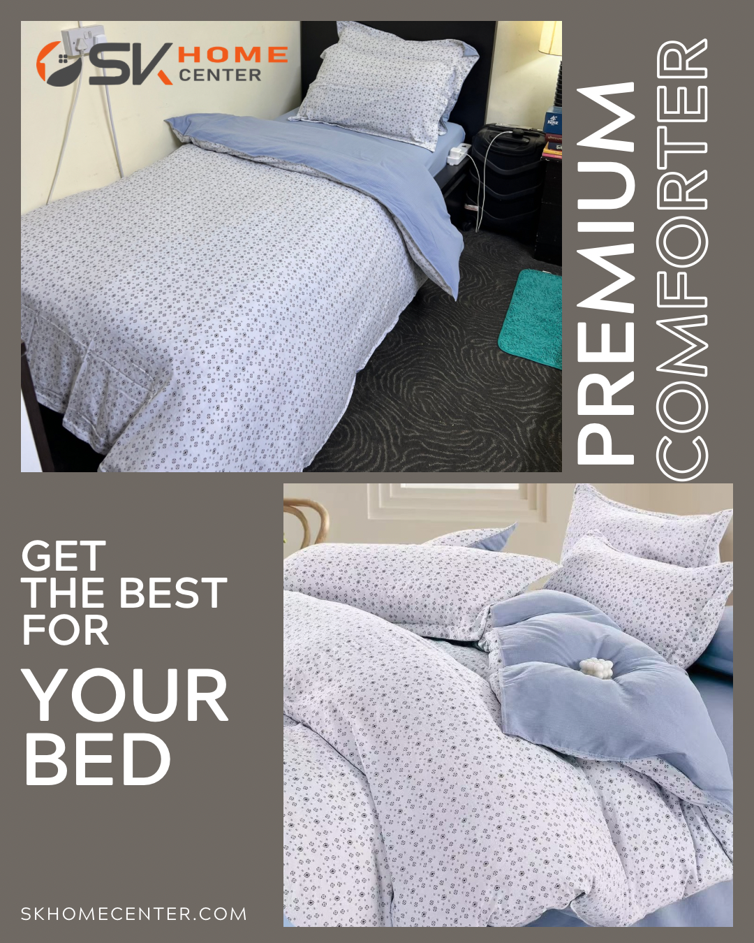 Premium Quality Single Comforter 4pcs Set