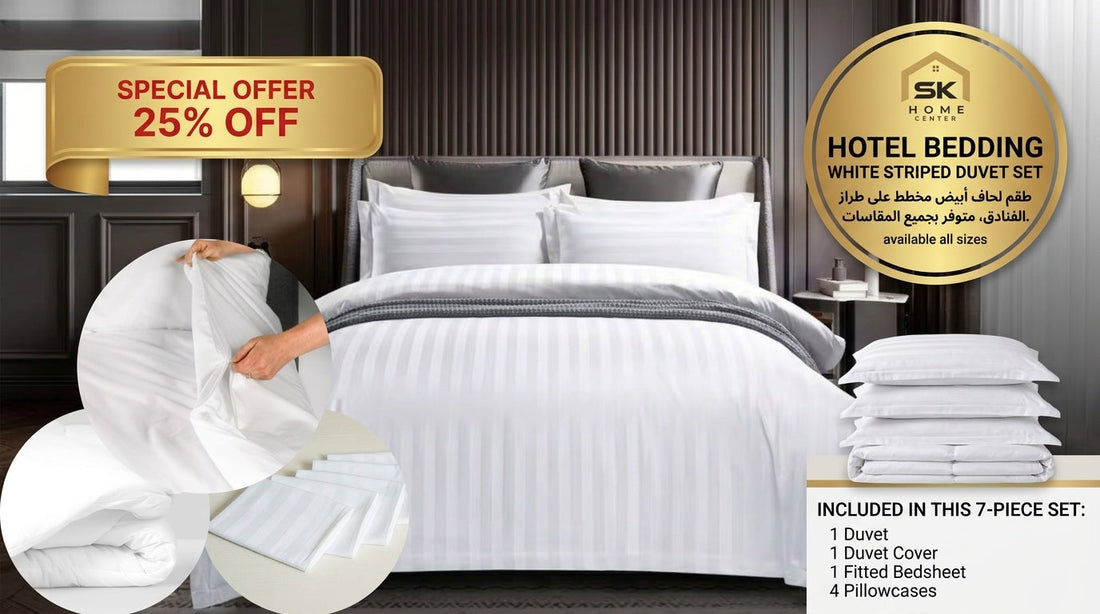 5-Star Luxury at Home: Why the White Striped Hotel Bedding Set is a Game Changer