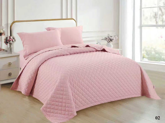 Luxury Satin Silk Quilted Bedspread Set – King Size | Premium 6-Piece (220x240cm)