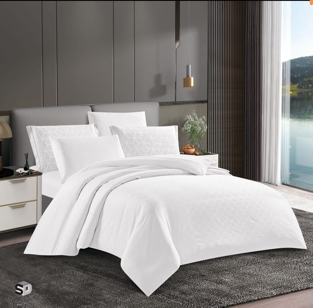 Luxury Silk Satin Comforter Set Queen Size 4PCS