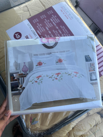 Embroidery Duvet Cover Set – King Size (6-Piece Set)