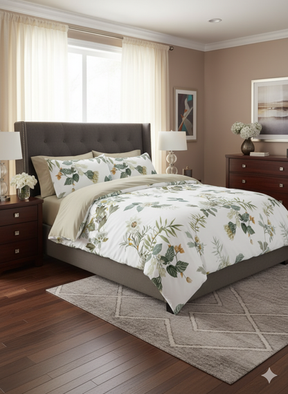Floral King size comforter 6Pcs set - 220 x 240cm