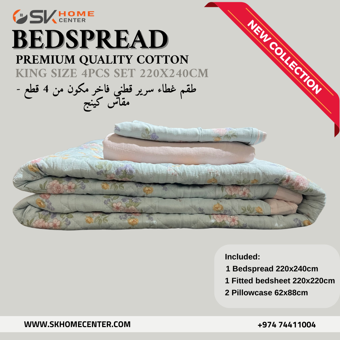 مفرش سرير خفيف الوزن لموسم الصيف - طقم لحاف مكيف 6 قطع - مقاس كينغ 220×240 سم