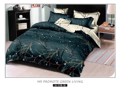 Floral print King size comforter 6 pieces set - 220 x 240cm