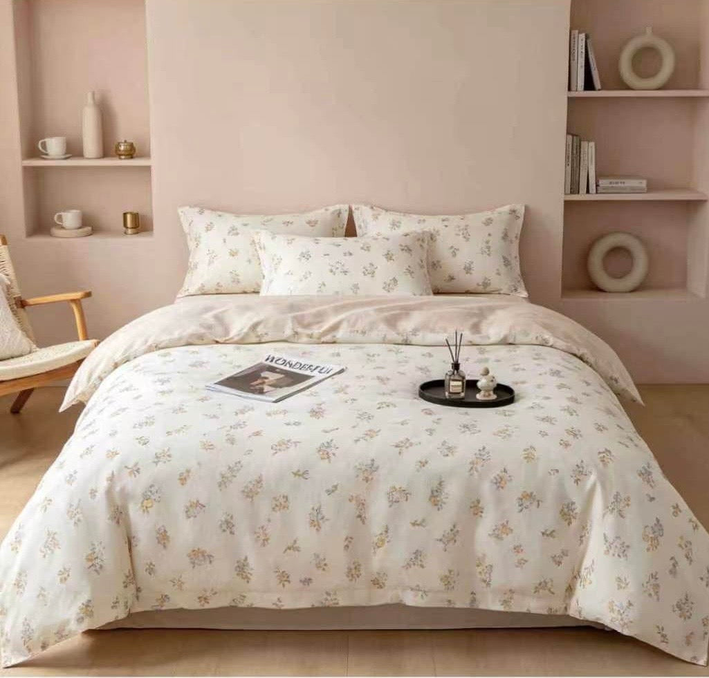 Premium Quality Comforter Set (Queen Size 4 Pcs set) 100% Cotton - SK HOME CENTER
