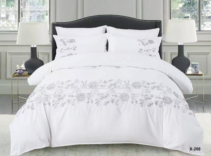 Embroidery designed premium cotton comforter 6pcs set-King