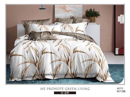 Floral print King size comforter 6 pieces set - 220 x 240cm