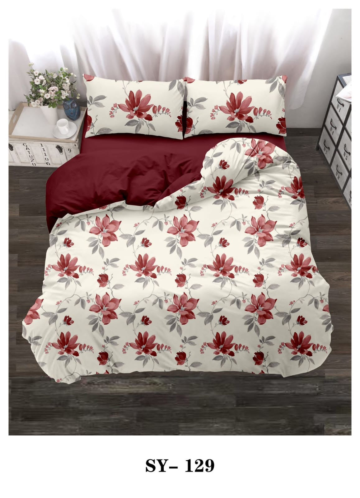 King size pattern duvet cover 6pcs set