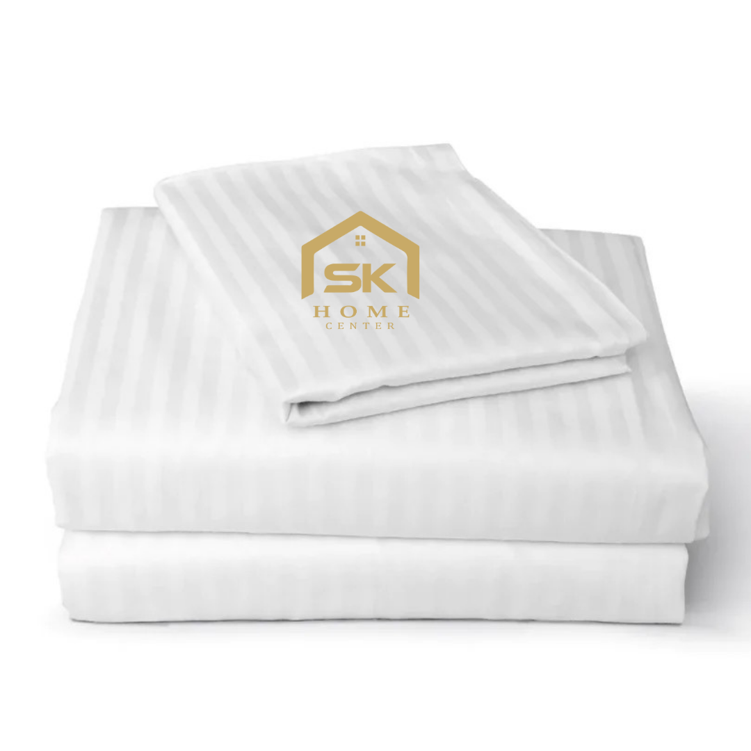 Hotel type Duvet cover, Fitted bedsheet & pillowcases set - SK HOME CENTER