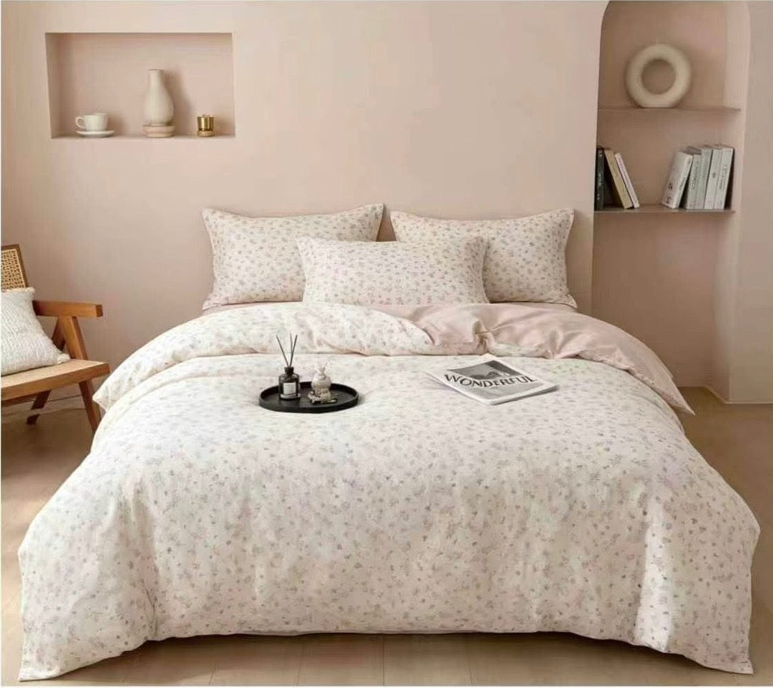 Premium Quality 100% cotton Single XL Twin size comforter 4 pieces set - 120 x 200cm - SK HOME CENTER