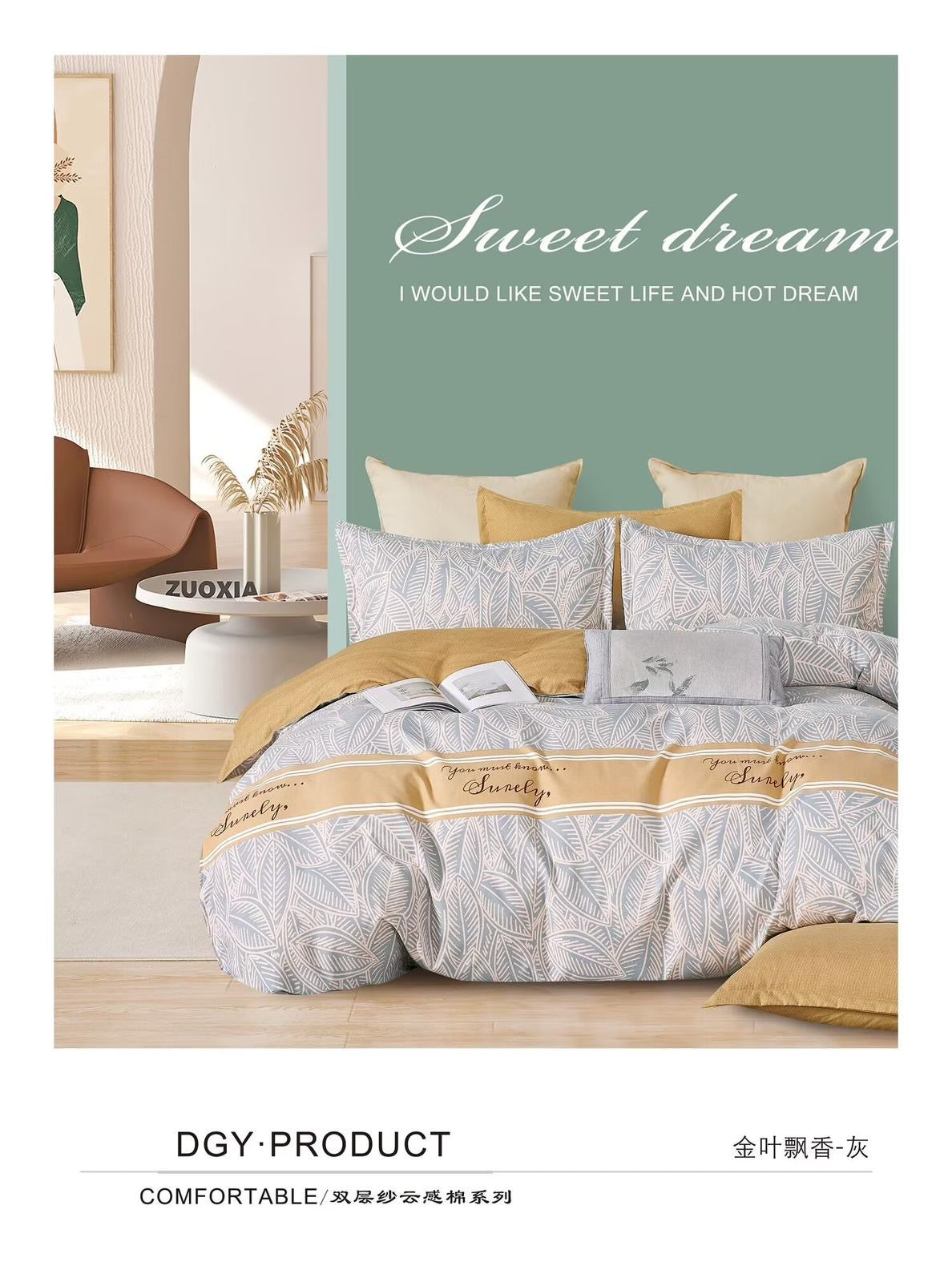 New Arrival: 100% cotton King size comforter 6in1 set - SK HOME CENTER