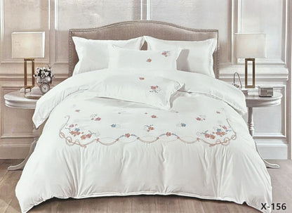 Embroidery designed premium cotton comforter 6pcs set-King