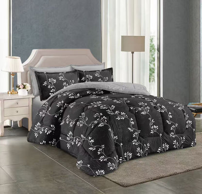 Floral print King size comforter 6 pieces set - 220 x 240cm
