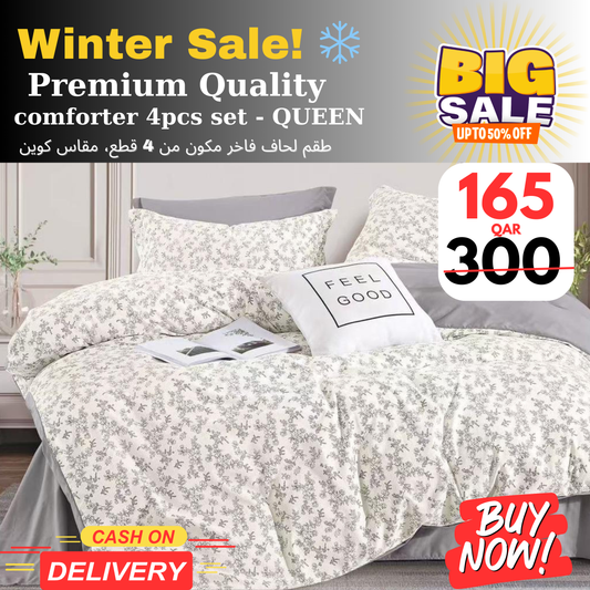 Premium Quality Comforter Set (Queen Size 4 Pcs set)