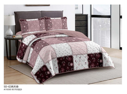 Floral print King size comforter 6 pieces set - 220 x 240cm