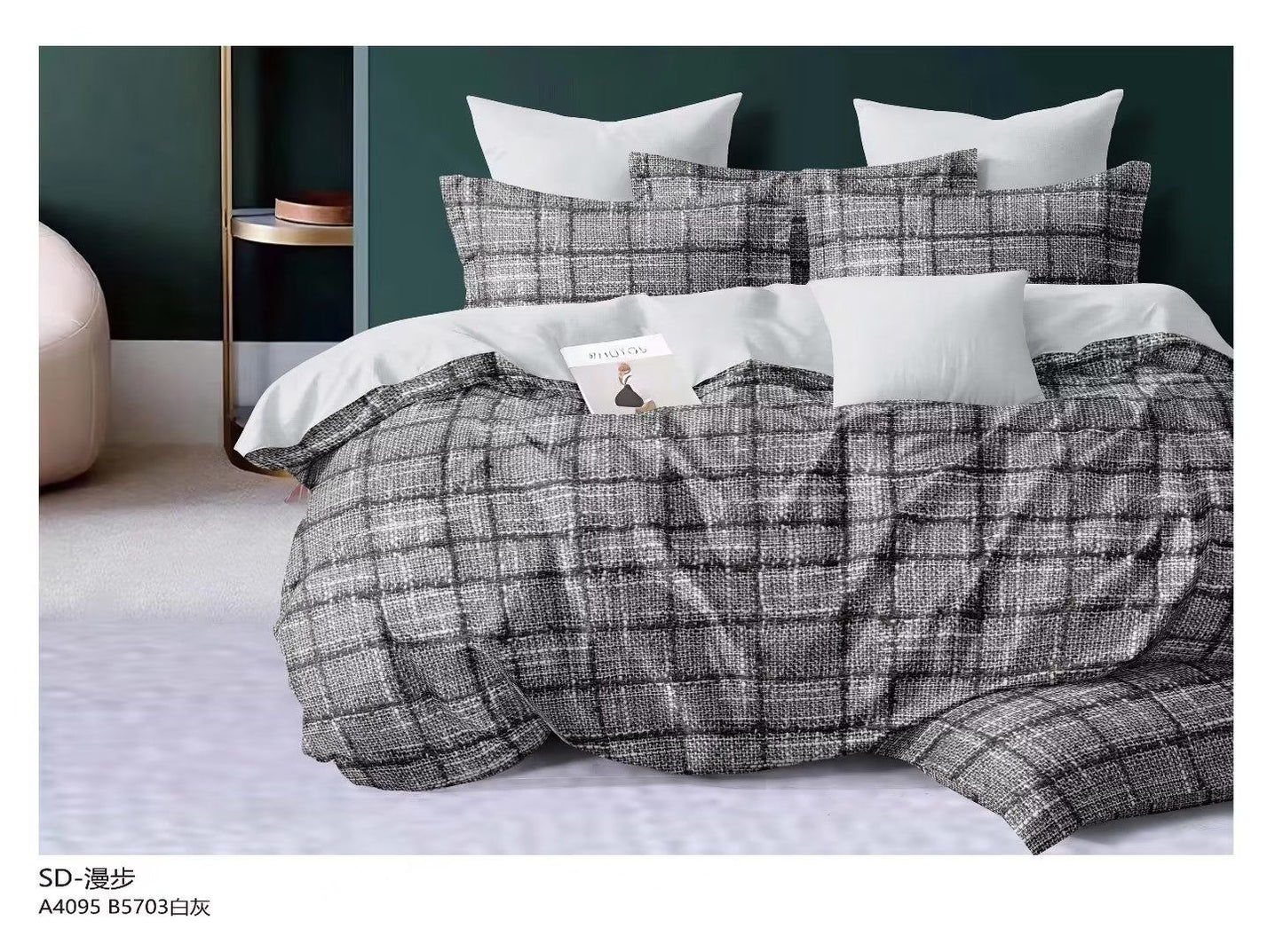Single XL Twin size comforter 4 pieces set - 120 x 200cm