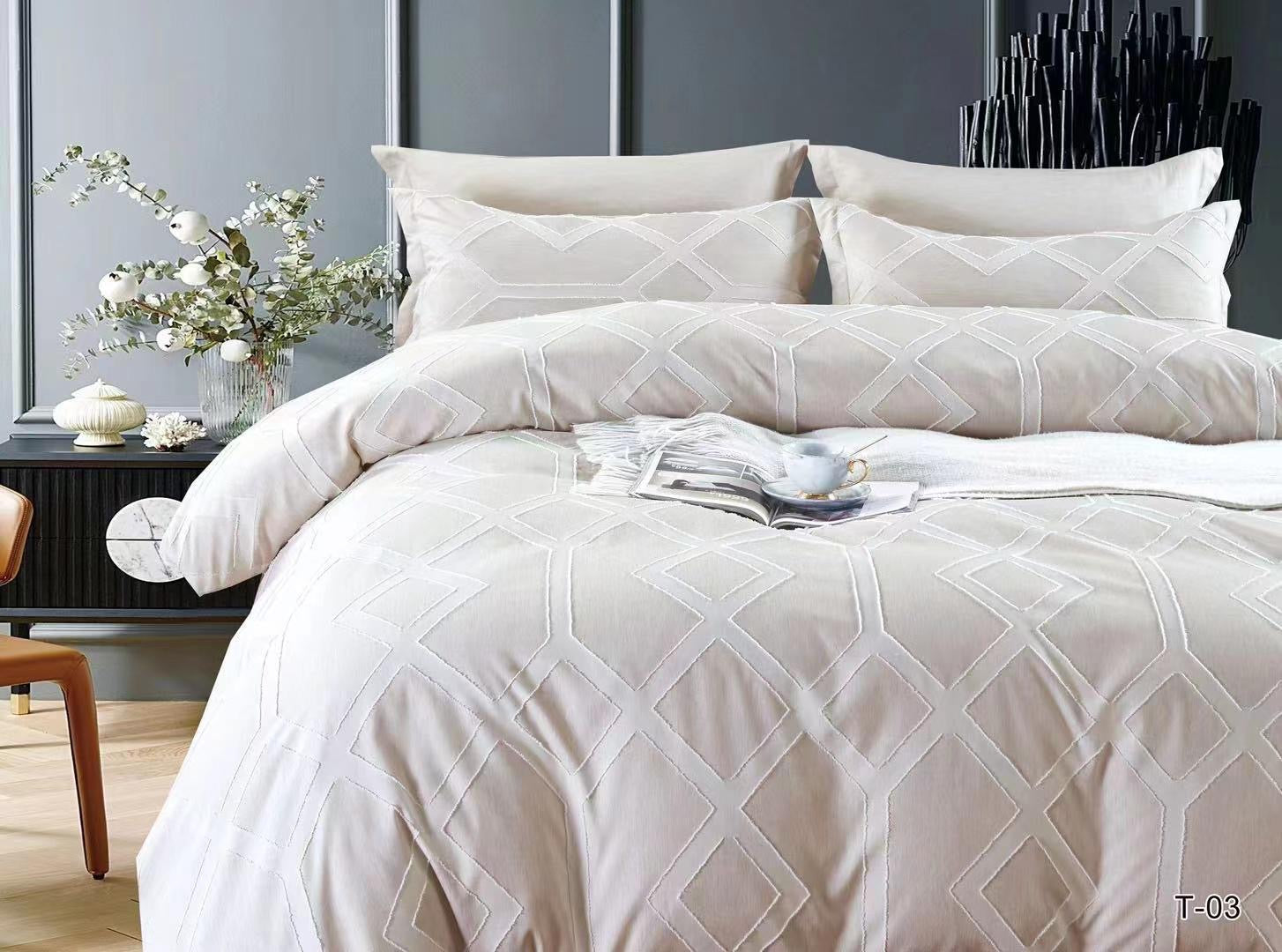 New collection Queen size solid comforter set 160x220cm - SK HOME CENTER