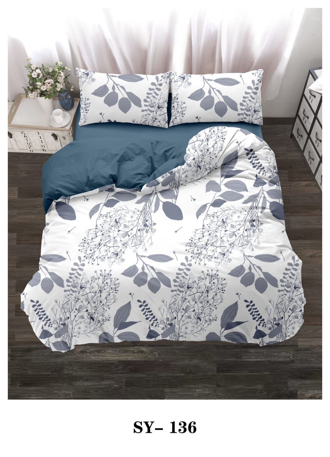 King size pattern duvet cover 6pcs set