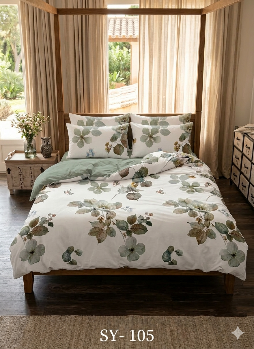 Floral King size comforter 6Pcs set - 220 x 240cm
