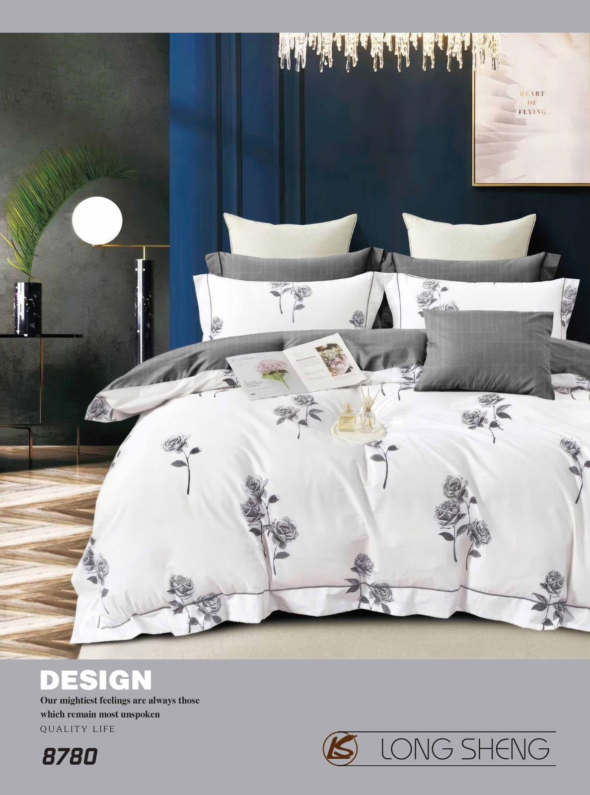 Floral print King size comforter 6 pieces set - 220 x 240cm