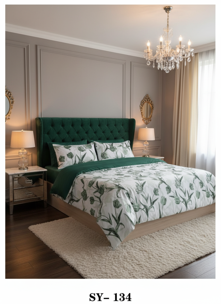 Floral King size comforter 6Pcs set - 220 x 240cm