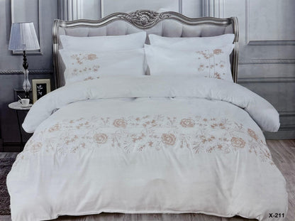 Embroidery designed premium cotton comforter 6pcs set-King