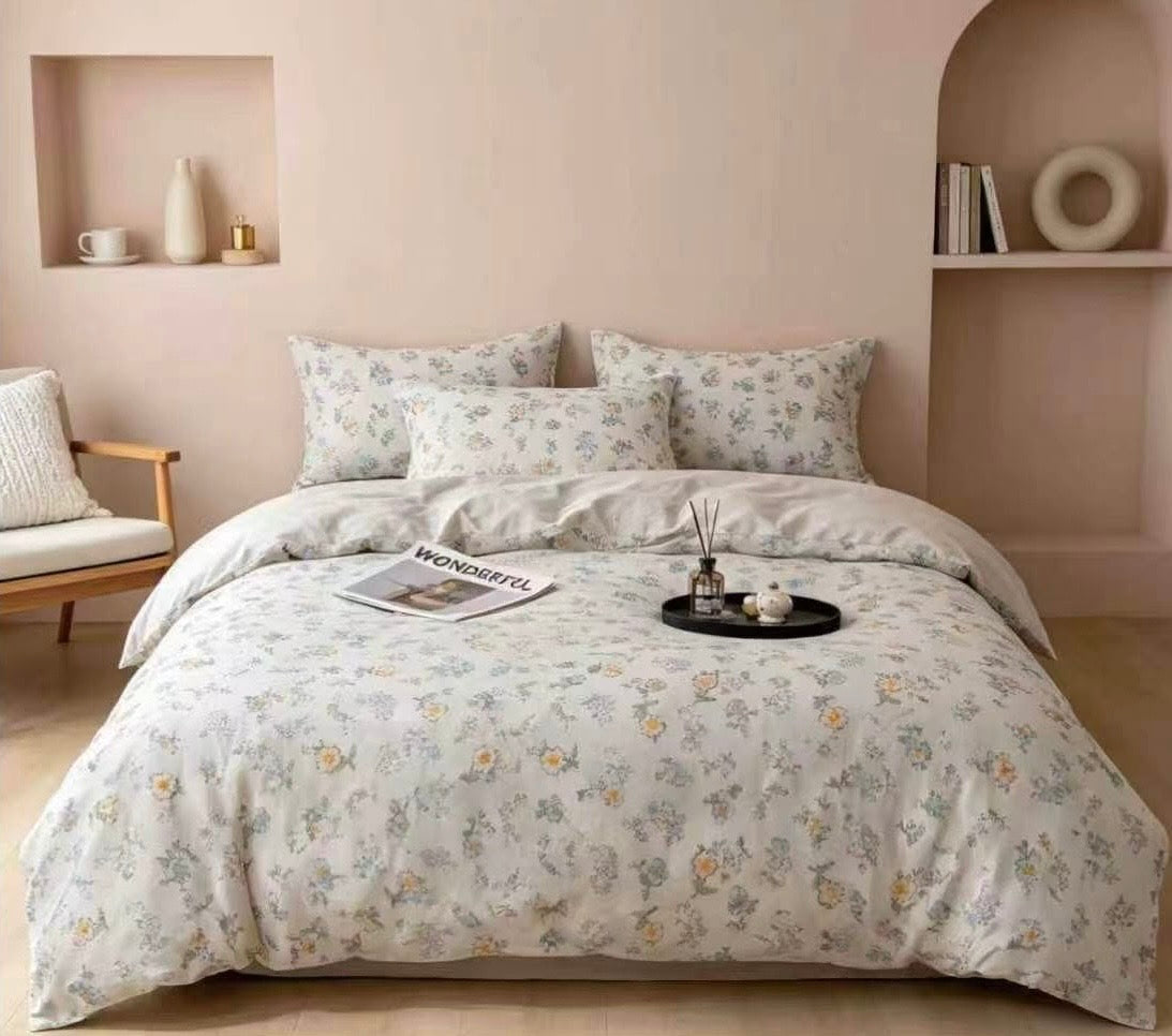 Premium Quality Comforter Set (Queen Size 4 Pcs set) 100% Cotton - SK HOME CENTER