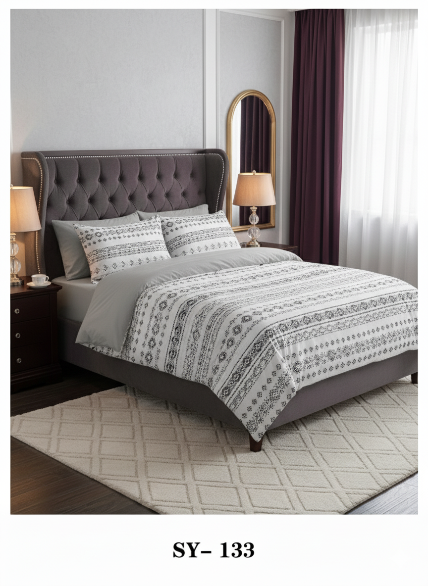 Floral King size comforter 6Pcs set - 220 x 240cm